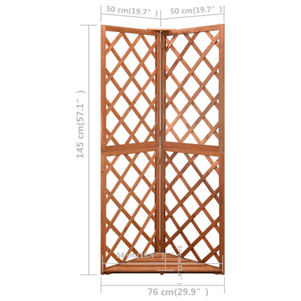 Latwerk Hoekmodel 50X50X145 Cm Massief Vurenhout