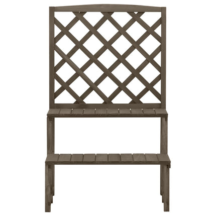Plantenrek Met Latwerk 70X42X115 Cm Massief Vurenhout