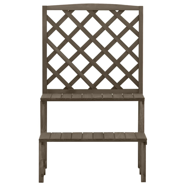 Plantenrek Met Latwerk 70X42X115 Cm Massief Vurenhout