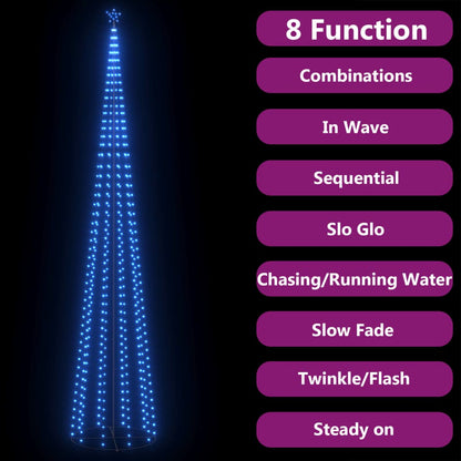 Kegelkerstboom 752 blauwe LED's 160x500 cm