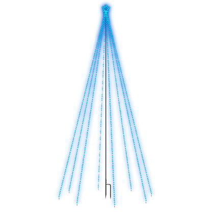 LED-kerstboom binnen buiten 576 LEDs 3,6 m blauw