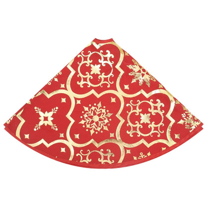Luxe Kerstboomrok met Sok Rood 150 cm Stof