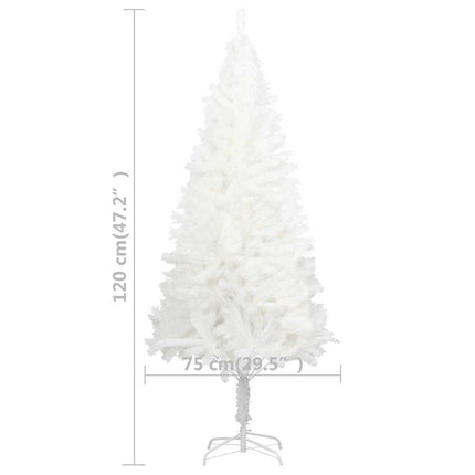 Kunstkerstboom Met Verlichting En Kerstballen 120 Cm Wit