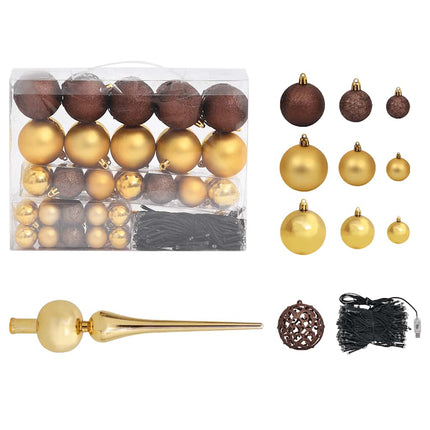 Kunstkerstboom Met Verlichting En Kerstballen 120 Cm Wit
