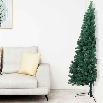 Kunstkerstboom Met Verlichting En Kerstballen Half