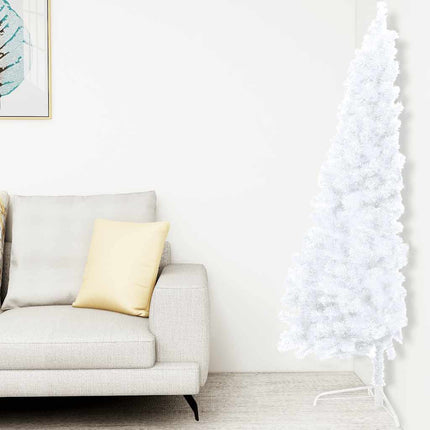 Kunstkerstboom Met Verlichting En Kerstballen Half