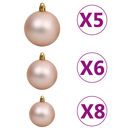 Kunstkerstboom Met Verlichting En Kerstballen 546 Takken