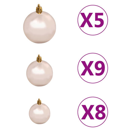 Kunstkerstboom Met Verlichting En Kerstballen 546 Takken