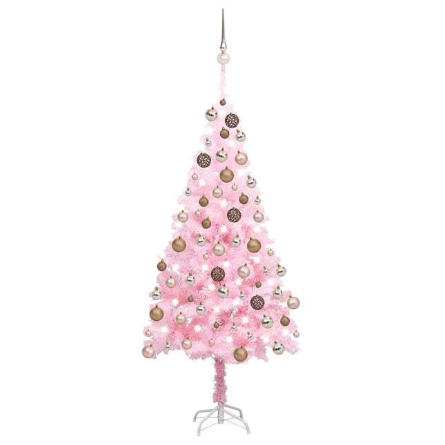 Kunstkerstboom Met Verlichting En Kerstballen 180 Cm Pvc