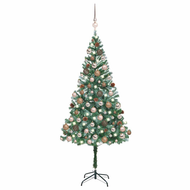 Kunstkerstboom Met Verlichting Kerstballen Dennenappels 180 Cm