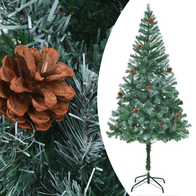 Kunstkerstboom Met Verlichting Kerstballen Dennenappels 180 Cm
