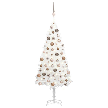 Kunstkerstboom Met Verlichting En Kerstballen 120 Cm Wit