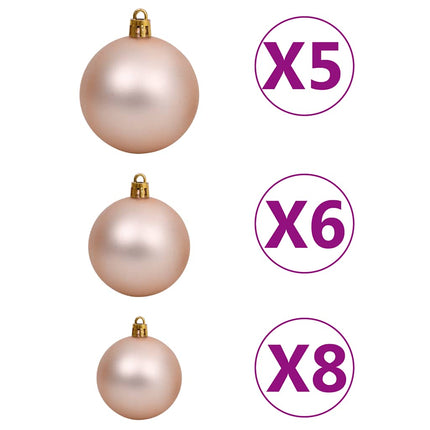 Kunstkerstboom Nordmann Met Led's En Kerstballen 150 Cm Groen