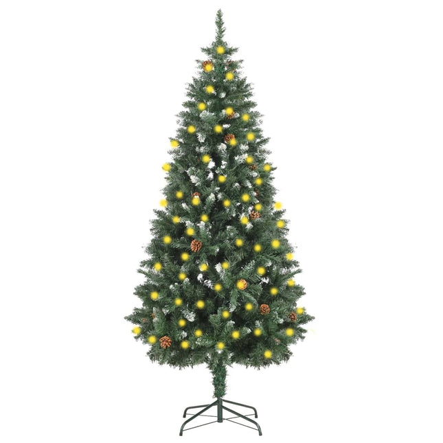Kunstkerstboom Met Verlichting En Dennenappels 210 Cm