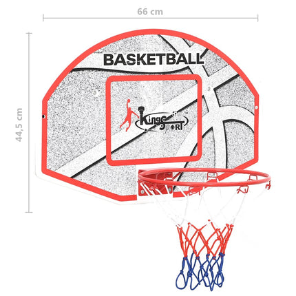 5-Delige Basketbalset Wandmontage 66X44,5 Cm