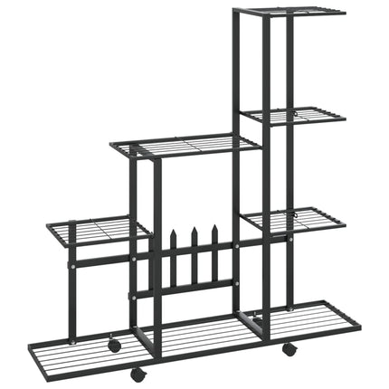 Bloemenstandaard Met Wielen 94,5X25X92,5 Cm Metaal
