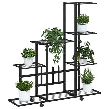 Bloemenstandaard Met Wielen 94,5X25X92,5 Cm Metaal