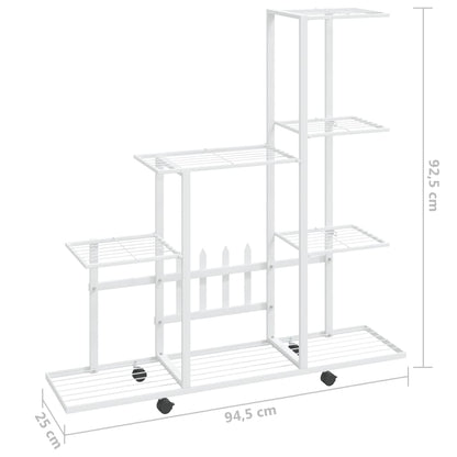 Bloemenstandaard Met Wielen 94,5X25X92,5 Cm Metaal