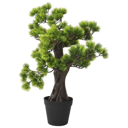Kunstplant met pot pinus bonsai 60 cm groen
