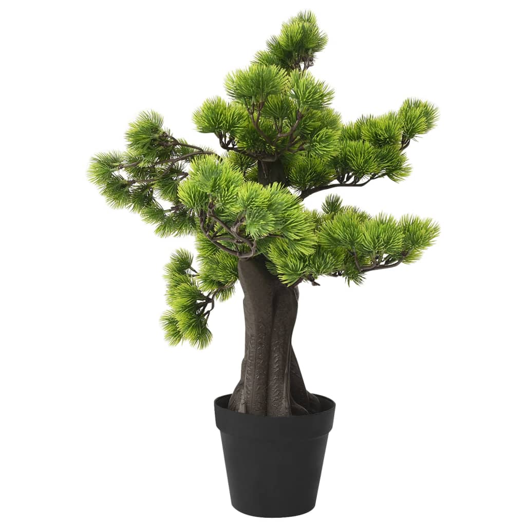 Kunstplant met pot pinus bonsai 60 cm groen