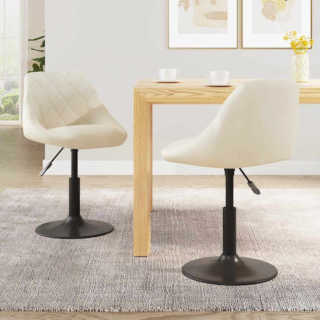Eetkamerstoelen Draaibaar Fluweel Kleurig