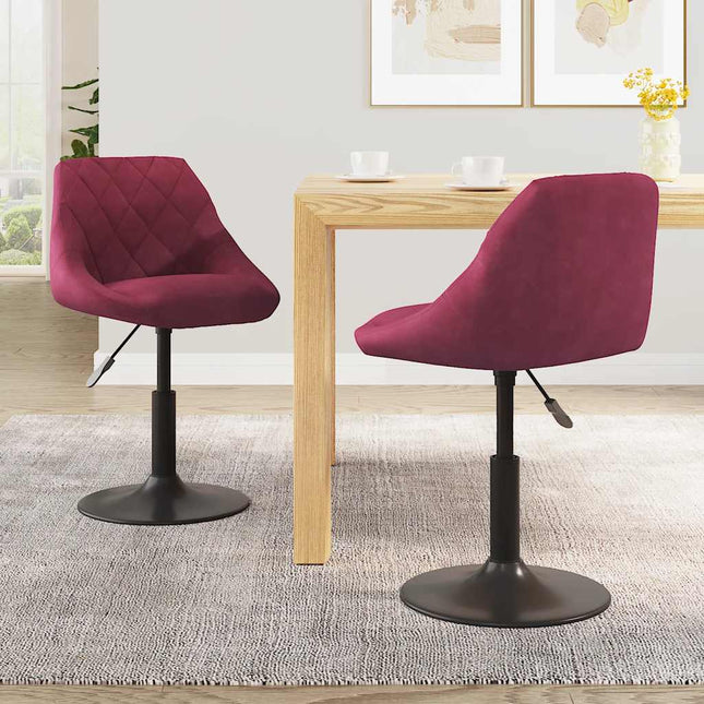 Eetkamerstoelen Draaibaar Fluweel