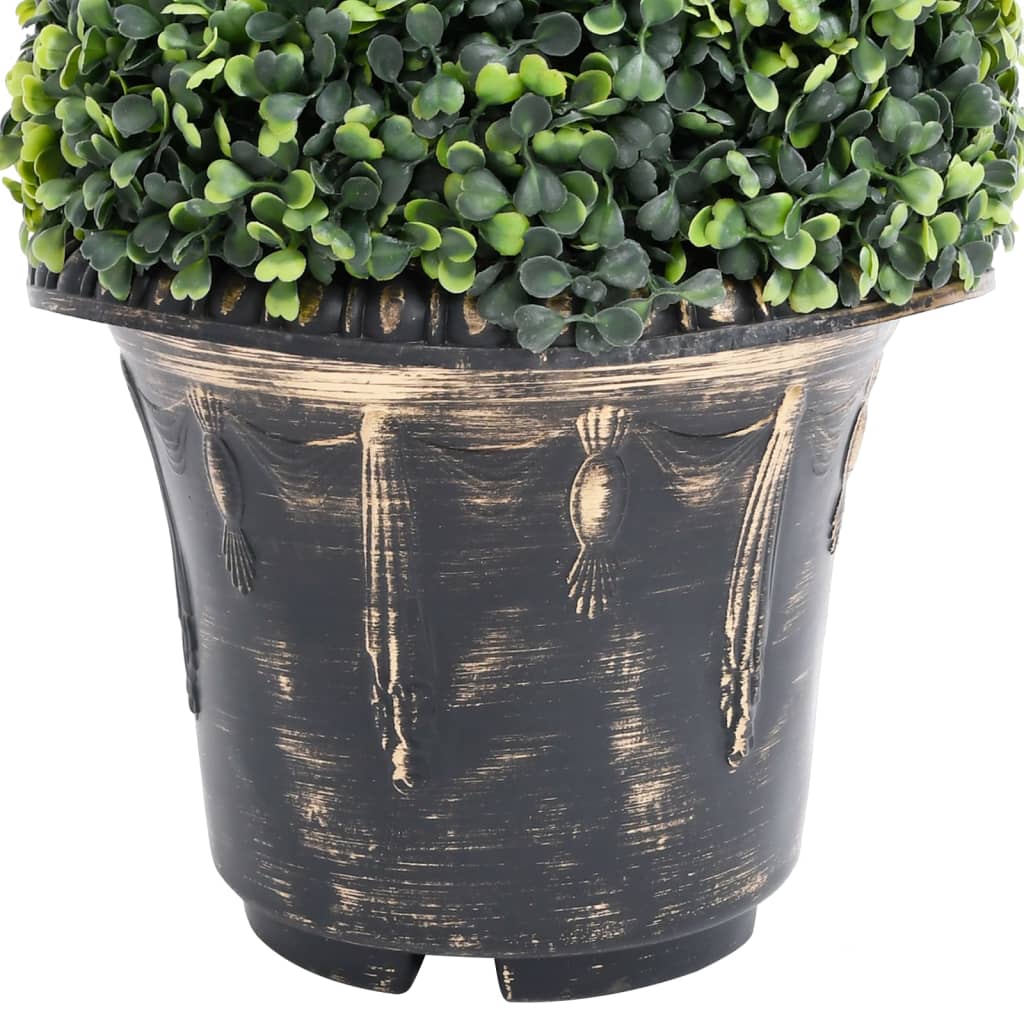 Kunstplant met pot buxus spiraal 100 cm groen