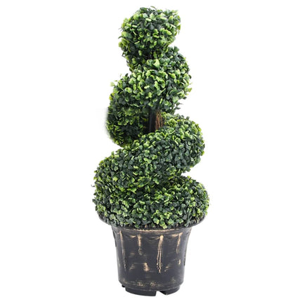 Kunstplant Met Pot Buxus Spiraal 59 Cm Groen