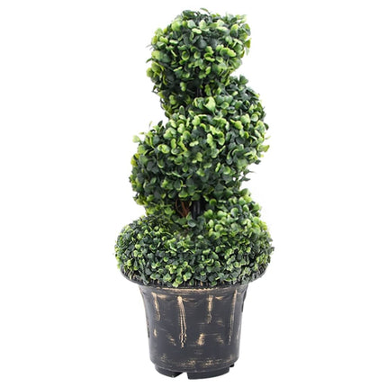 Kunstplant Met Pot Buxus Spiraal 59 Cm Groen