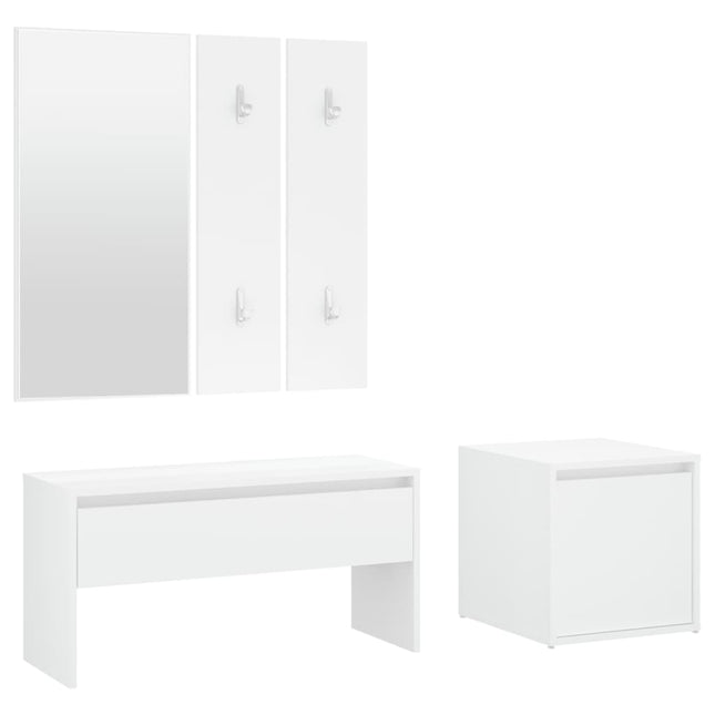 Garderobe Set Bewerkt Hout