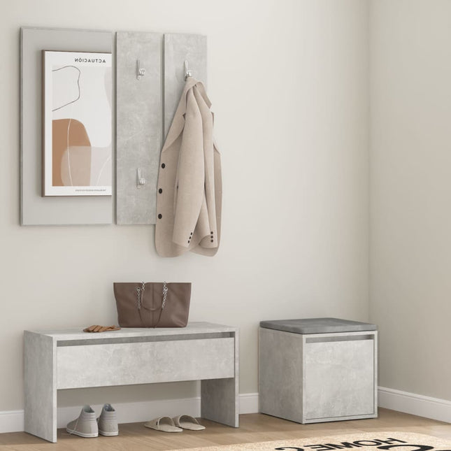 Garderobe Set Bewerkt Hout