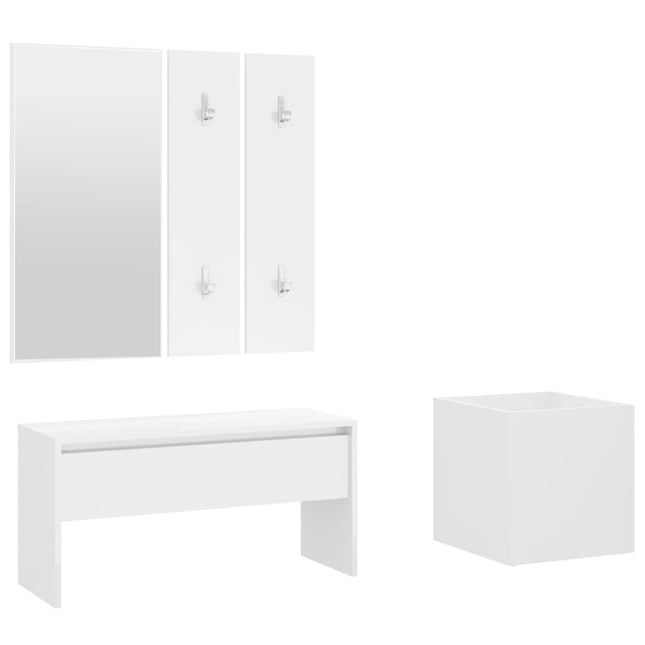 Garderobe Set Bewerkt Hout