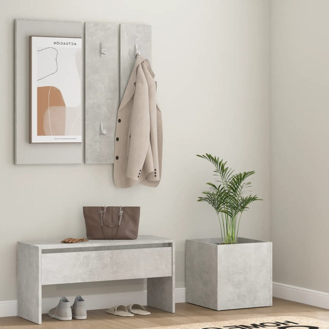 Garderobe Set Bewerkt Hout