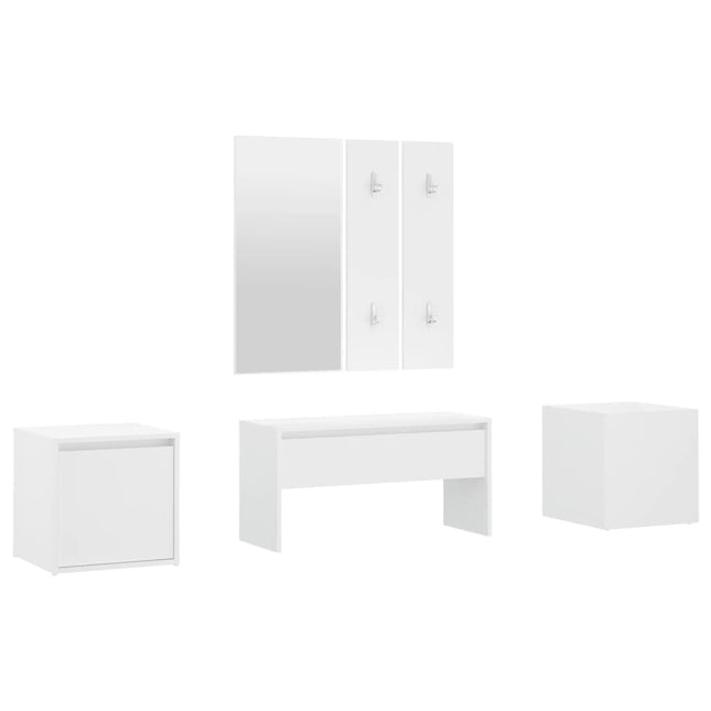 Garderobe Set Bewerkt Hout