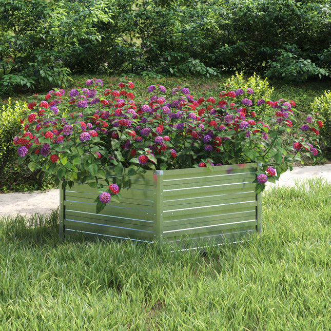 Plantenbak Verhoogd 129X77 Cm Gegalvaniseerd Staal Kleur