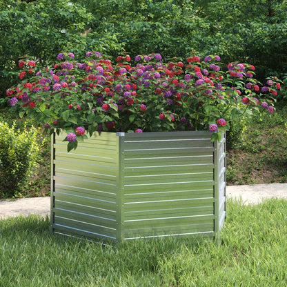 Plantenbak Verhoogd 129X77 Cm Gegalvaniseerd Staal Kleur