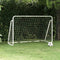 Voetbaldoel Met Net Staal Wit