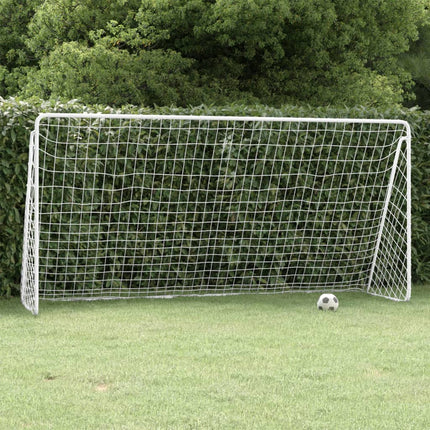 Voetbaldoel Met Net Staal Wit