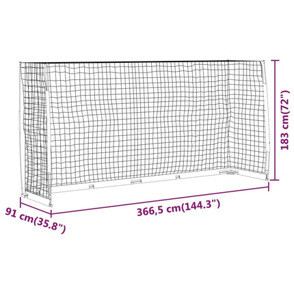 Voetbaldoel 366,5X91X183 Cm Staal