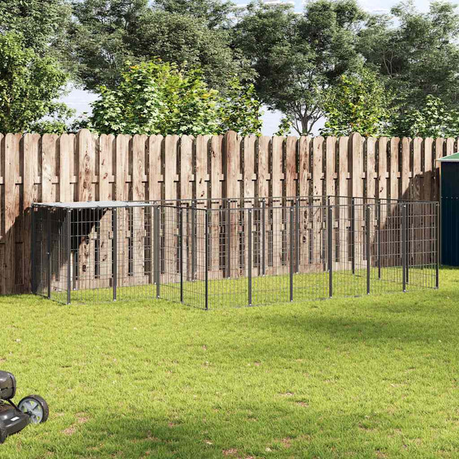 Hondenkennel 6,05 M² Staal Kleurig