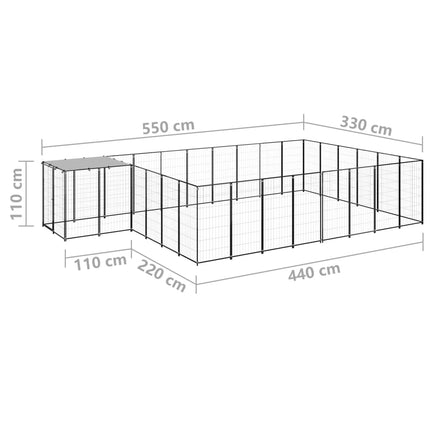 Hondenkennel 15,73 M² Staal