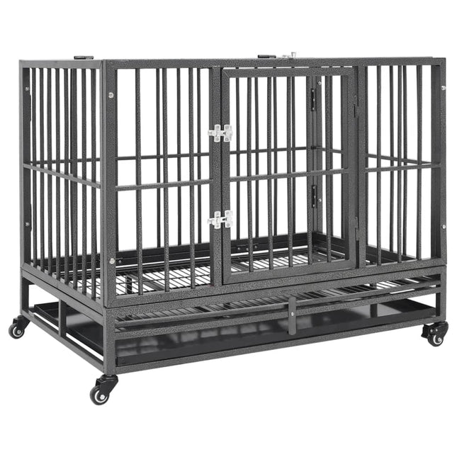 Hondenbench Met Wielen Staal