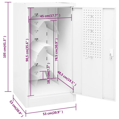 Zadelkast 53x53x105 cm staal wit