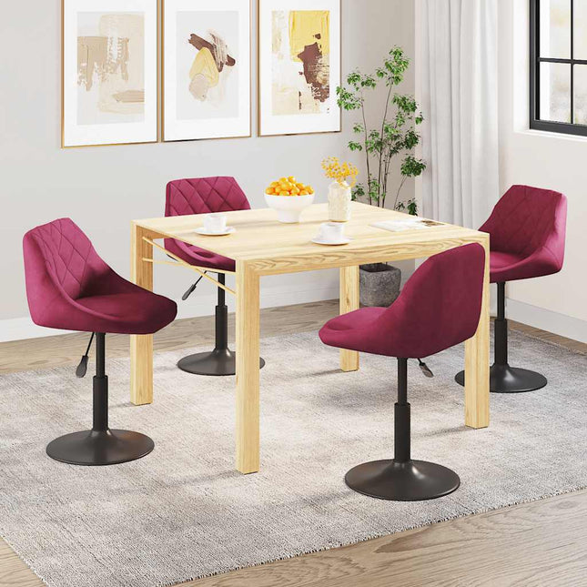 Eetkamerstoelen Draaibaar Fluweel