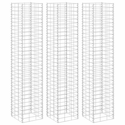 Schanskorf plantenbakken 3 st verhoogd 30x30x150 cm ijzer