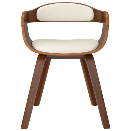 Eetkamerstoelen Gebogen Hout En Kunstleer Kleurig