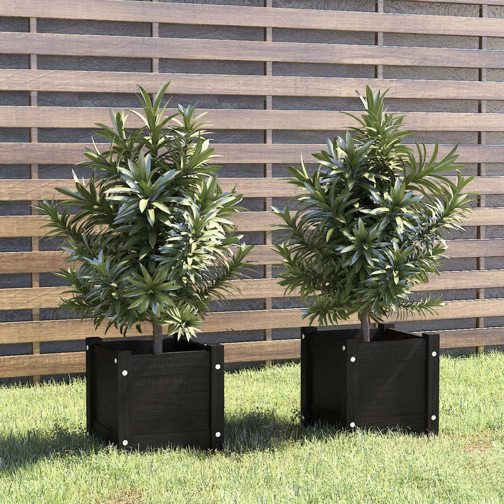Plantenbak 31X31X31 Cm Massief Grenenhout