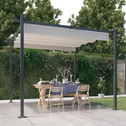 Tuinprieel Met Uittrekbaar Dak 4X3 M Kleurig