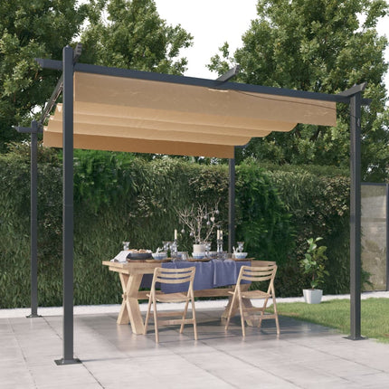 Tuinprieel Met Uittrekbaar Dak 4X3 M Kleurig