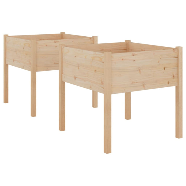 Plantenbakken 70X70X70 Cm Massief Grenenhout